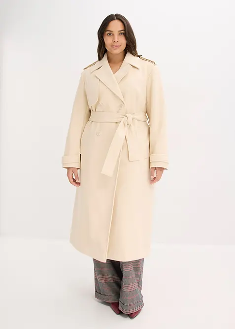 Trenchcoat i ullstil, bonprix