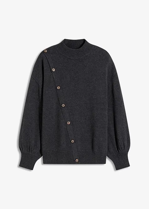 Genser med knappestolpe, bonprix