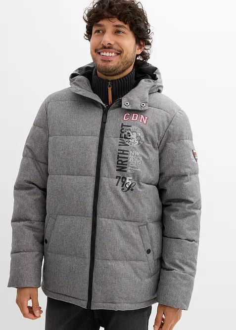 Vattert vinterjakke med hette, bonprix