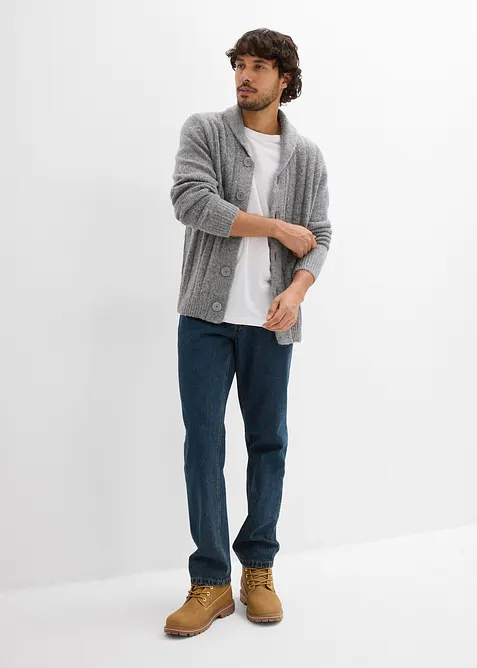 Cardigan med ribbemønster, bonprix