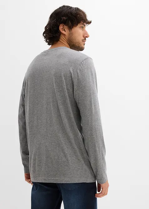 Langermet shirt i 100% økologisk bomull (2-pack), bonprix