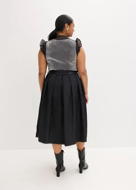 Tyrolerkjole med blankt livstykke (2-delt sett), bonprix