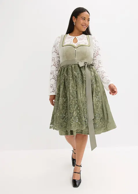 Dirndl med paljett-forkle (2-delt sett), bonprix