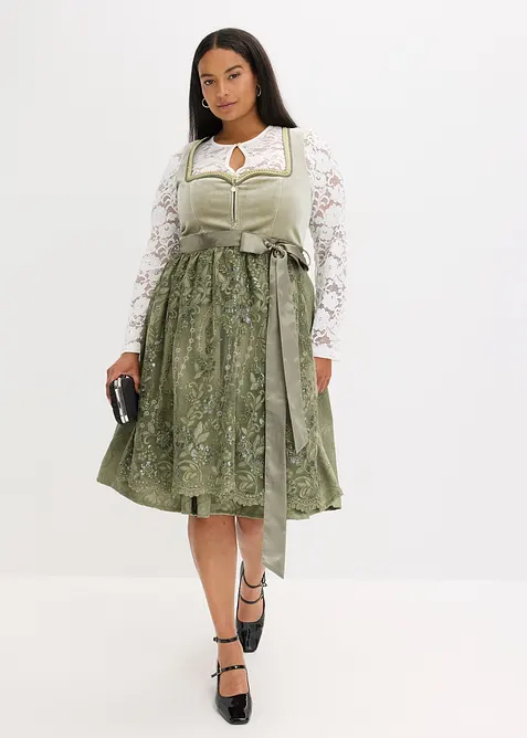 Dirndl med paljett-forkle (2-delt sett), bonprix