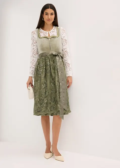 Dirndl med paljett-forkle (2-delt sett), bonprix