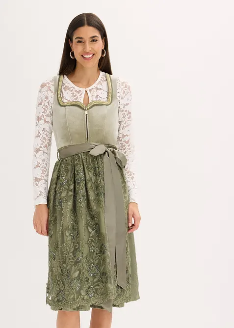 Dirndl med paljett-forkle (2-delt sett), bonprix