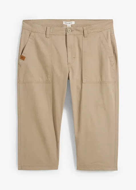 Lang bermudashorts i ren bomull, Regular Fit, bonprix