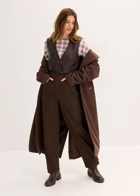 Vest i imitert skinn og used look, bonprix