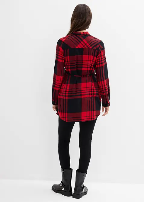 Lang mammabluse i bomullsflanell, bonprix