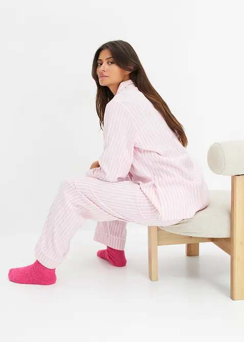 Flanell-pyjamas med gavepose, bonprix