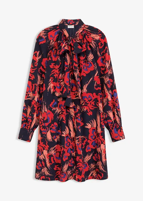 Kjole med sløyfe i kragen, bonprix