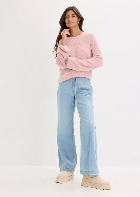 Myk genser med vide ermer, bonprix