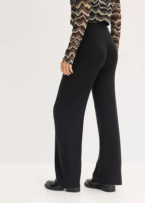 Strikket bukse i myk viskosemiks, bonprix