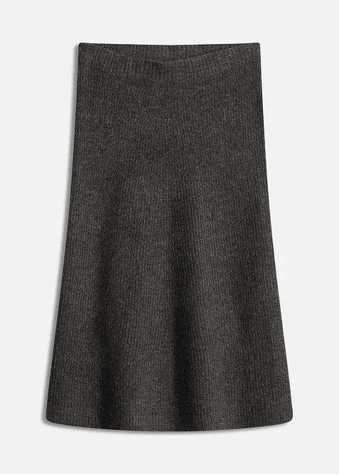 Midi strikkeskjørt, bonprix