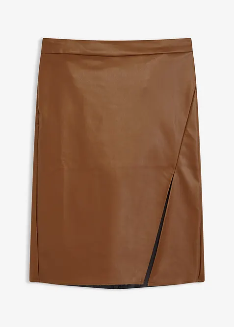 Blyantskjørt i skinnimitasjon, bonprix