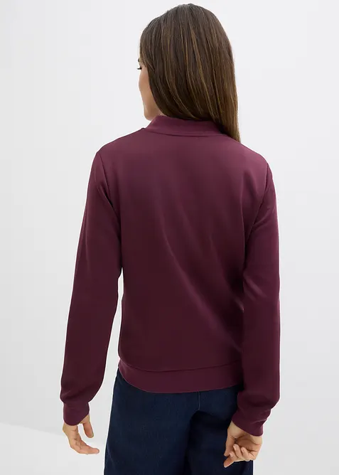 Sweatshirt i scuba-materiale med glidelås, bonprix