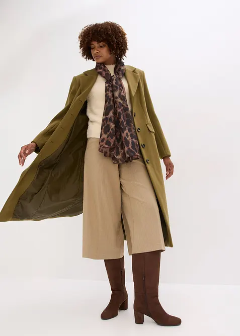 Kåpe i ull-look og maxi-lengde, bonprix