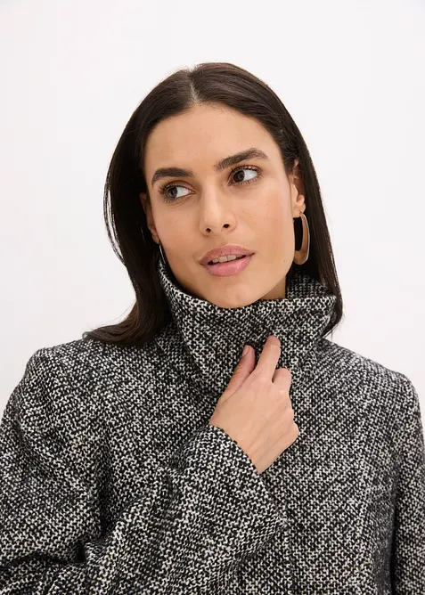 Ledig, kort k&aring;pe i ull-stil, bonprix