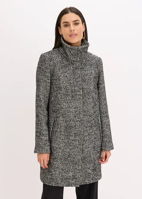 Ledig, kort k&aring;pe i ull-stil, bonprix