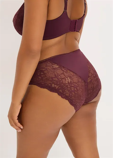 Truse med høy midje og nydelige blonder, bonprix