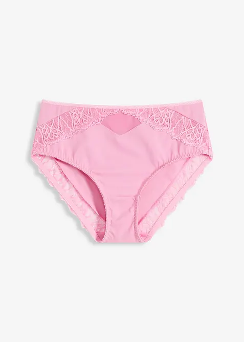 Truse med h&oslash;y midje og nydelige blonder, bonprix