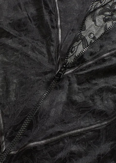 Kjole i blondemateriale med glidelås, bonprix