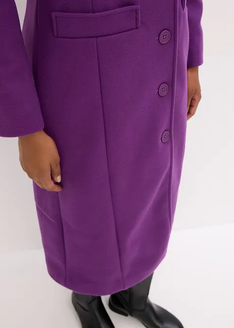 Lang kåpe i ull-stil, bonprix