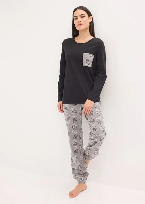 Pyjamas i 100% bomull, bonprix
