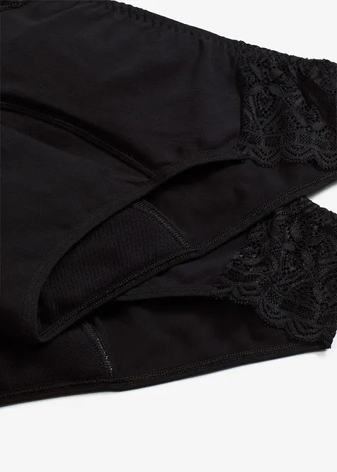 Menstruse med høy midje og middels høy absorberingsevne (2-pack), bonprix