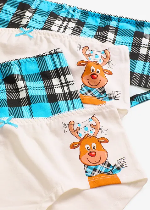 Truse med høyt liv og bomull (4-pack), bonprix