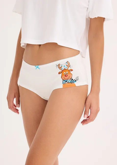 Truse med høyt liv og bomull (4-pack), bonprix