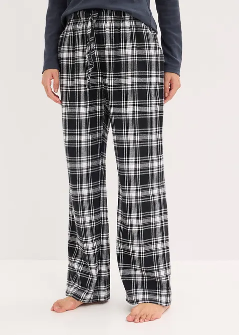 Vevet pyjamasbukse av flanell, bonprix