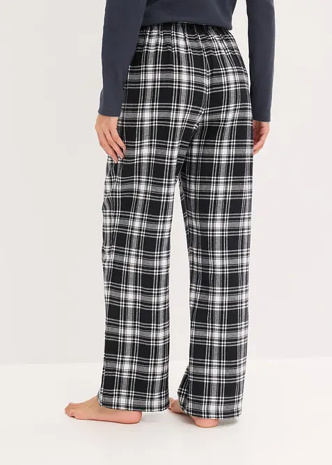 Vevet pyjamasbukse av flanell, bonprix