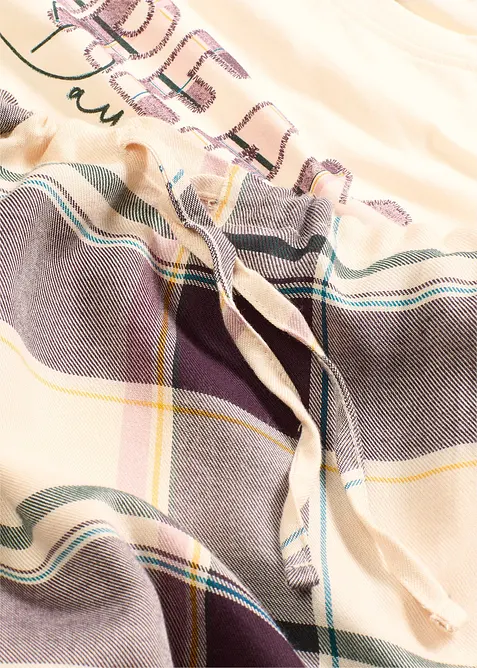 Pyjamas med myk, vevd bukse og gaveforpakning, bonprix