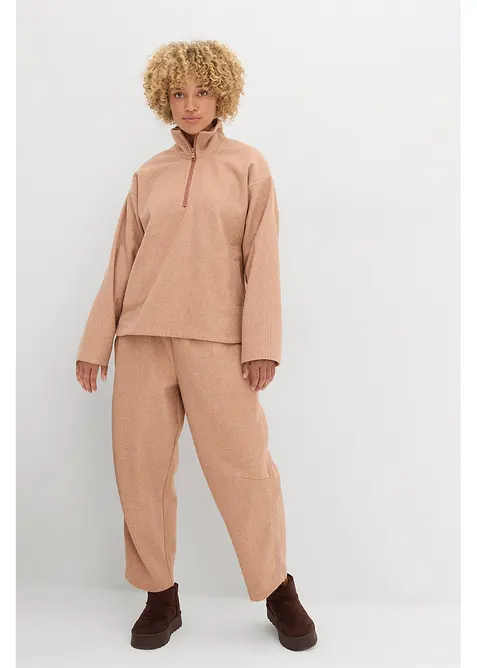 Barrel bukse i ullstil, bonprix