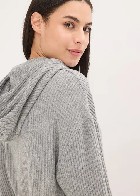 Loungewear-kosedress i mykt ribbemateriale, oversized, bonprix