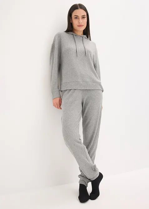 Loungewear-kosedress i mykt ribbemateriale, oversized, bonprix