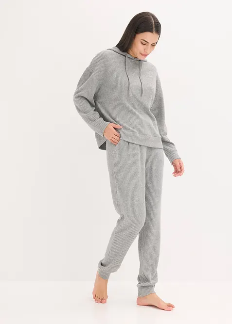 Loungewear-kosedress i mykt ribbemateriale, oversized, bonprix