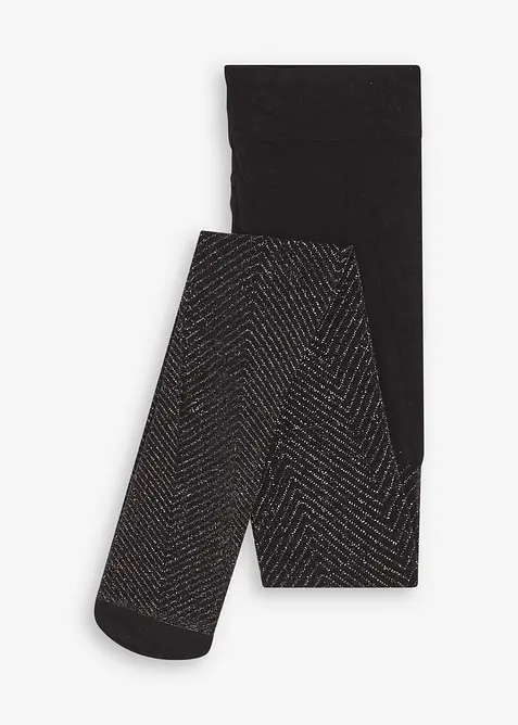 Tynn strømpebukse i glitterlook, 20 DEN, bonprix