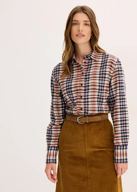 Flanellskjorte av 100% bomull, bonprix