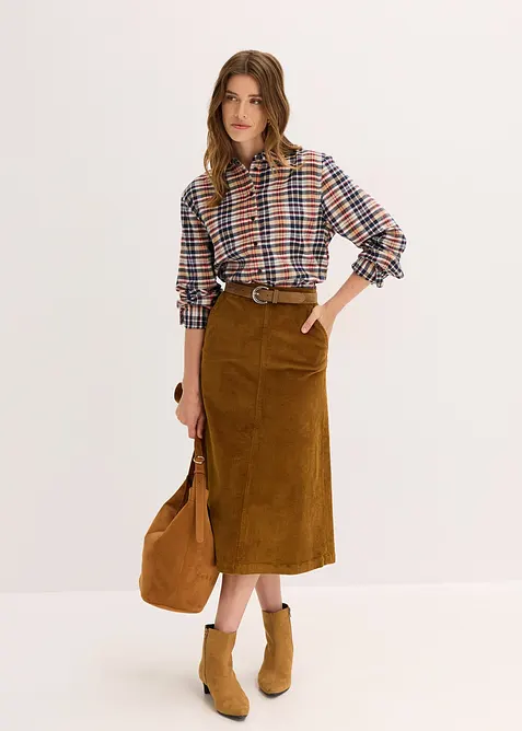 Flanellskjorte av 100% bomull, bonprix