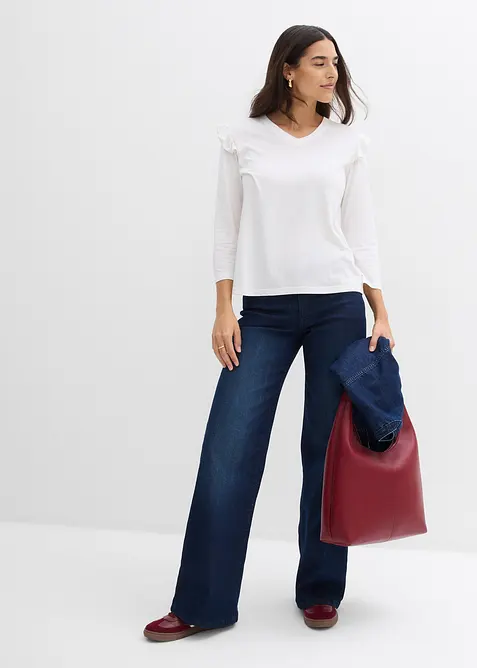 Jerseytopp av bomullsmiks, bonprix