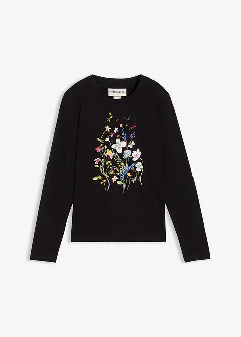 Langermet topp av 100% bomull, bonprix