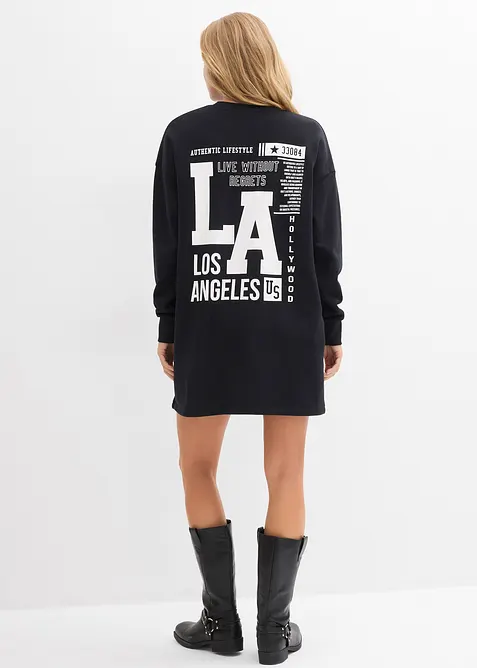 Sweatshirtkjole i 100% bomull, bonprix
