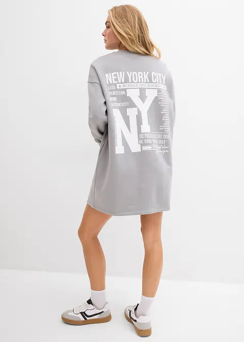Sweatshirtkjole i 100% bomull, bonprix