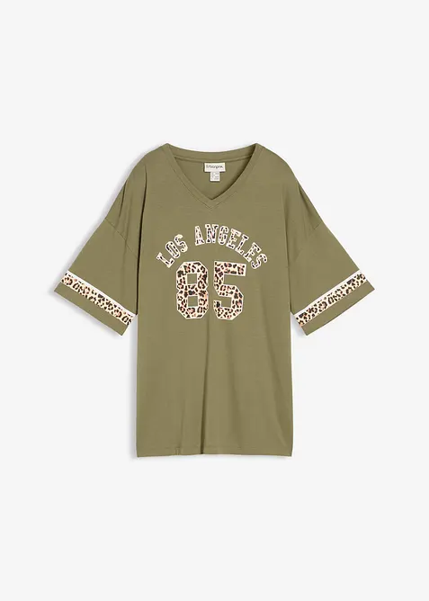 Oversized topp i 100% økologisk bomull, bonprix