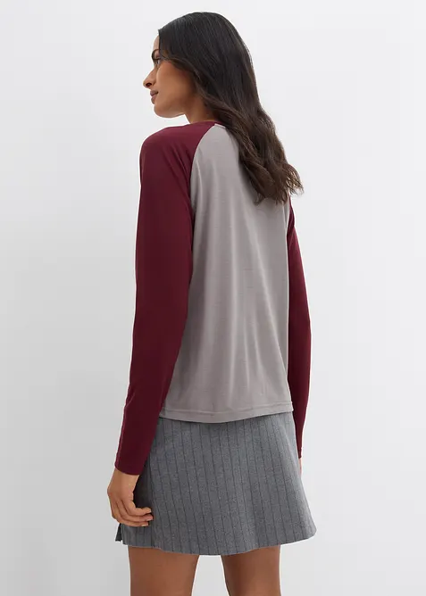 Langermet jerseytopp, bonprix