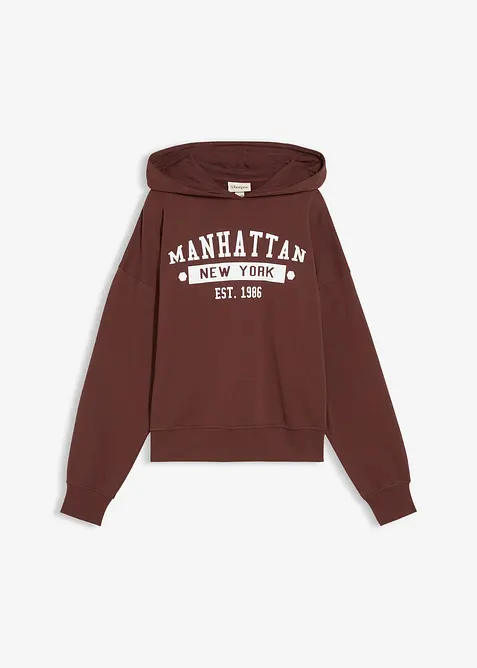 Oversized hettegenser i 100% bomull, bonprix