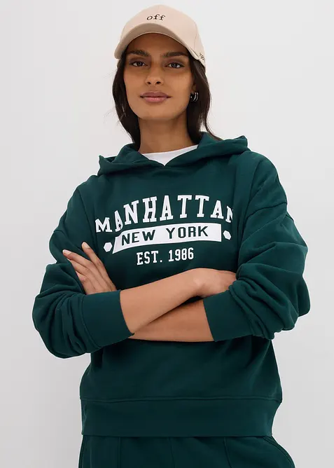 Oversized hettegenser i 100% bomull, bonprix