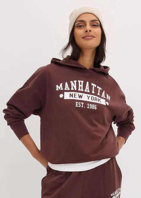 Oversized hettegenser i 100% bomull, bonprix